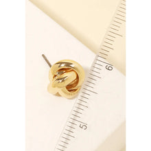 Load image into Gallery viewer, Metallic Knot Stud Earrings