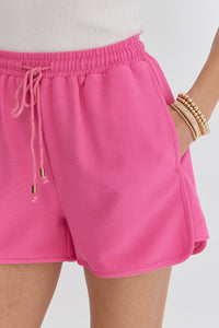 Putting Sugar on Me Ribbed Shorts Hot Pink