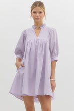 Load image into Gallery viewer, Main Attraction 3/4 Puff Sleeve Dress in Lavender