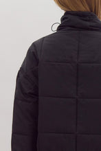 Load image into Gallery viewer, Nice for What Quilted Zip Up Jacket in Black