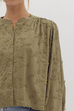 Load image into Gallery viewer, Not Like Us 3/4 Sleeve Floral Blouse