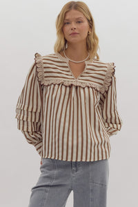 Timeless Striped Long Sleeve Blouse