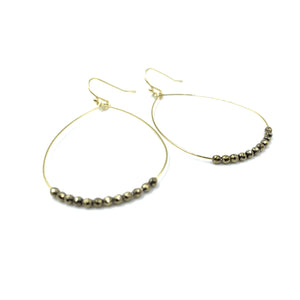 Erin Gray Aster Earrings in Pyrite