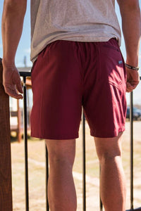 Burlebo Maroon Everyday Shorts White Camo Pocket