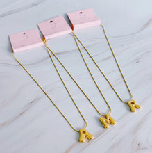 Load image into Gallery viewer, Balloon Letter Gold Initial Necklace