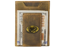 Load image into Gallery viewer, Vintage Tan Brass Buck Front Pocket Wallet