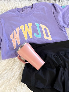 The Addyson Nicole Company WWJD SS Tee Violet