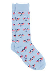 Properly Tied Men's Lucky Duck Socks Freedom Flag