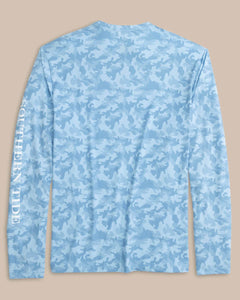 Southern Tide Men's LS Island Camo Perf Tee