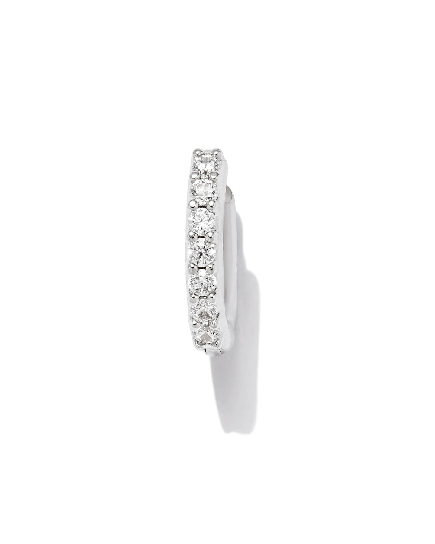 Kendra Scott Addison Silver Crystal Single Huggie Earring