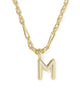 Kendra Scott Bubble Letter Necklace in Gold-M
