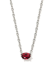 Load image into Gallery viewer, Kendra Scott Silver Cailin Pendant Necklace in Burgundy Crystal