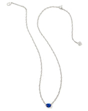 Load image into Gallery viewer, Kendra Scott Silver Cailin Pendant Necklace in Blue Crystal