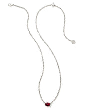 Load image into Gallery viewer, Kendra Scott Silver Cailin Pendant Necklace in Burgundy Crystal