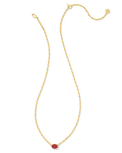 Kendra Scott Gold Cailin Pendant Necklace in Burgundy Crystal