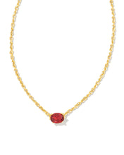 Load image into Gallery viewer, Kendra Scott Gold Cailin Pendant Necklace in Burgundy Crystal