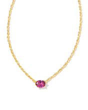 Load image into Gallery viewer, Kendra Scott Gold Cailin Pendant Necklace in Purple Crystal