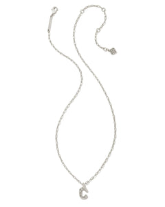 Kendra Scott Silver Crystal Letter Pendant Necklace