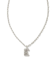 Load image into Gallery viewer, Kendra Scott Silver Crystal Letter Pendant Necklace