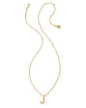 Load image into Gallery viewer, Kendra Scott Gold Crystal Letter Pendant Necklace