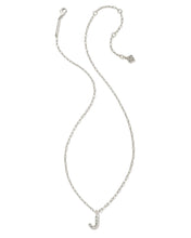 Load image into Gallery viewer, Kendra Scott Silver Crystal Letter Pendant Necklace