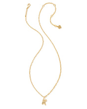 Load image into Gallery viewer, Kendra Scott Gold Crystal Letter Pendant Necklace