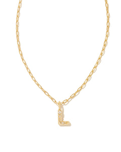 Kendra Scott Gold Crystal Letter Pendant Necklace