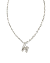 Load image into Gallery viewer, Kendra Scott Silver Crystal Letter Pendant Necklace