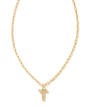 Load image into Gallery viewer, Kendra Scott Gold Crystal Letter Pendant Necklace