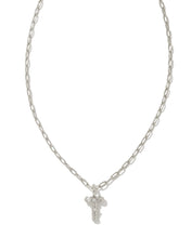 Load image into Gallery viewer, Kendra Scott Silver Crystal Letter Pendant Necklace