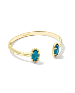 Kendra Scott Elton Cuff Bracelet Gold Teal Abalone