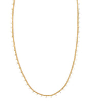 Load image into Gallery viewer, Kendra Scott Kelsey Gold Strand Necklace in White Enamel