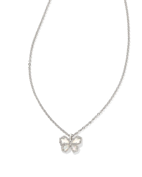 Kendra Scott Silver Mae Butterfly Pendant Necklace Ivory MOP