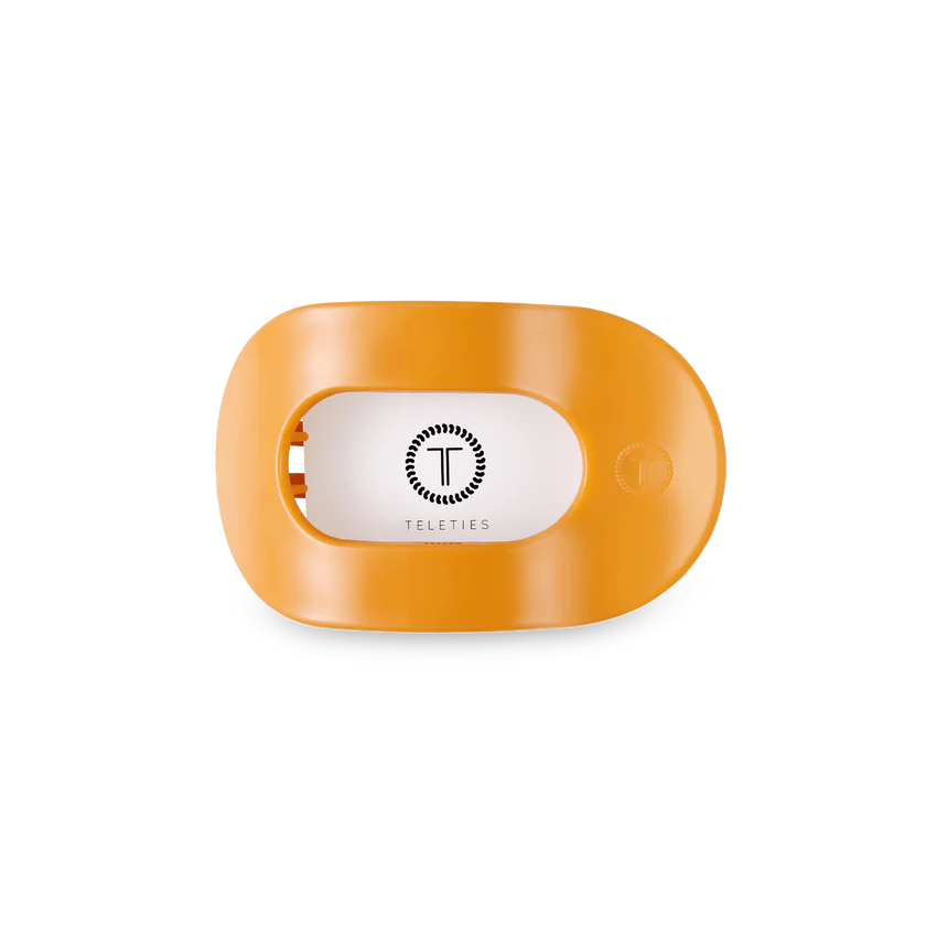 Teleties Small Flat Round Clip Mango for it!