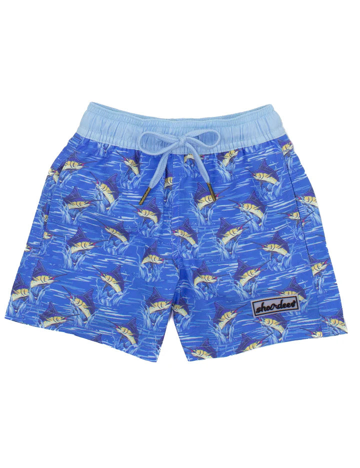 Properly Tied Boys Shordees Swim Trunk Marlin