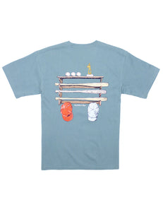 Properly Tied Bat Rack SS Tee in Steel Blue