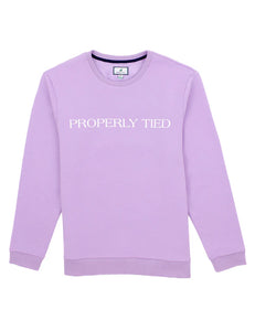 Properly Tied Laurel Crew Sweatshirt in Lilac