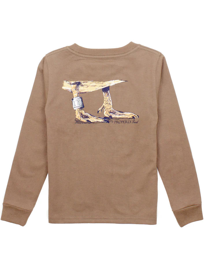 Properly Tied Boys Duck Band LS Tee