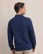 Load image into Gallery viewer, Southern Tide Men&#39;s Oakatie Heather Dress Blue Quarter Zip Sweater