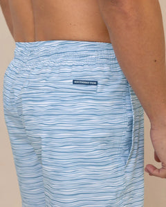 Southern Tide Men's Ocean Water Stripe Swim Trunk