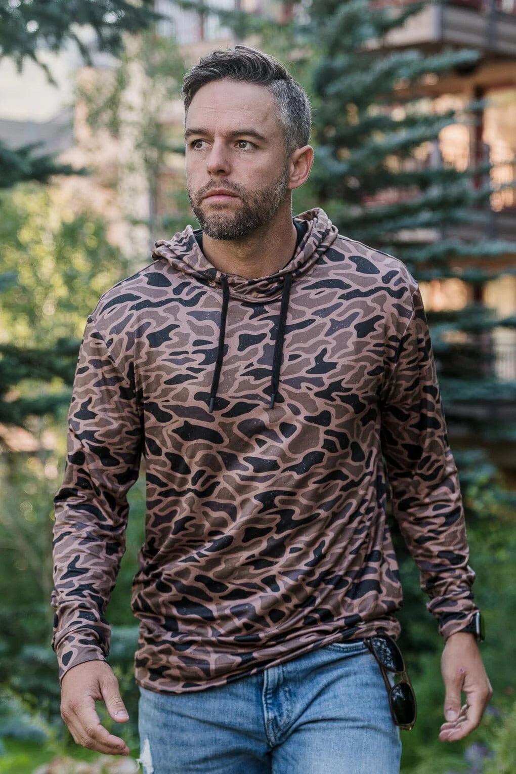 Burlebo Men's Gauge Camo Performance Hoodie