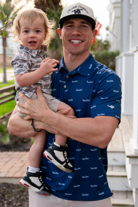 Burlebo Rad Dad Navy Performance Polo