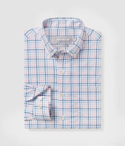 Southern Shirt Company Samford Check LS Dress Shirt Blue Pearl