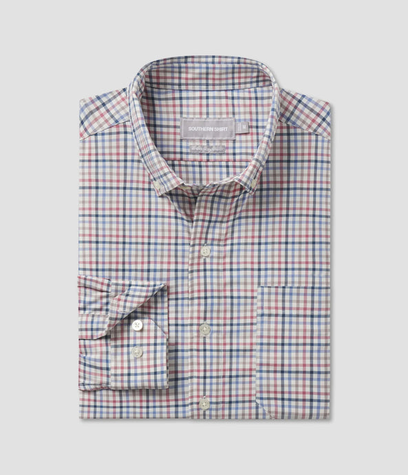 Southern Shirt Company Samford Check LS Dress Shirt in Denali