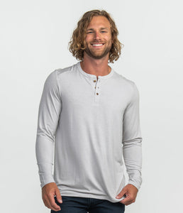 Southern Shirt Company Max Comfort Henley LS Stone