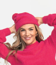 Load image into Gallery viewer, Southern Shirt Company Feather Knit Beanie Elle Pink