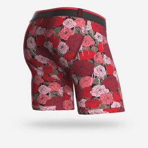 Classic Boxer Brief Print Bleeding Hearts Red