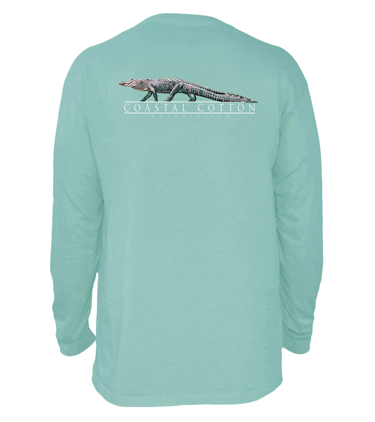 Coastal Cotton Gator LS Tee Seafoam