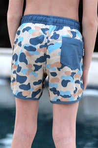 Burlebo Rockport Camo Youth Swim Trunks