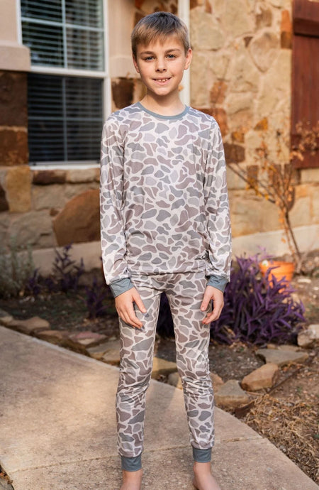 Burlebo Classic Deer Camo Youth & Toddler Pajama Set